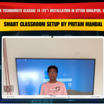Benchmark Technomate Classic 14 (75”) Installation in Uttar Dinajpur, West Bengal – Smart Classroom Setup by Pritam Mandal