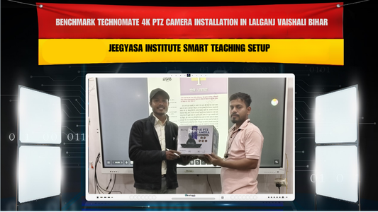 Benchmark Technomate 4K PTZ Camera Installation in Lalganj Vaishali Bihar | JEEGYASA Institute Smart Teaching Studio Setup
