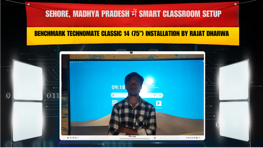Sehore, Madhya Pradesh में Smart Classroom Setup | Benchmark Technomate Classic 14 (75”) Installation by Rajat Dharwa