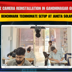 4K PTZ Camera Reinstallation in Gandhinagar Gujarat | Benchmark Technomate Setup at Janeta Solar