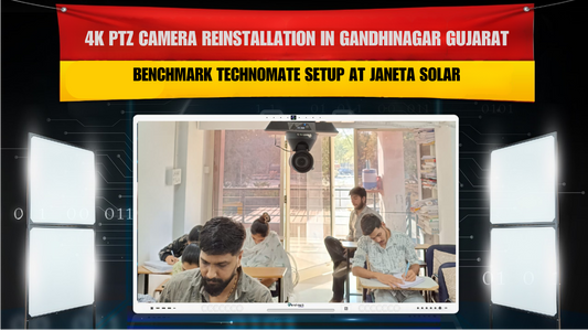 4K PTZ Camera Reinstallation in Gandhinagar Gujarat | Benchmark Technomate Setup at Janeta Solar