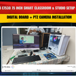 MAXHUB E7530 75 Inch Smart Classroom & Studio Setup in Dewas | Digital Board + PTZ Camera Installation