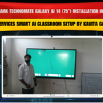 Benchmark Technomate Galaxy AI 14 (75”) Installation in Bikaner Rajasthan | Jain Services Smart AI Classroom Setup by Kavita Gangwar
