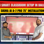 Benchmark Technomate Sigma AI A-7 Pro 75 Inch Installation in Ballia Uttar Pradesh | AI Smart Classroom Setup for RSS Gurukul Academy