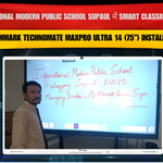 International Modern Public School Supaul में Smart Classroom Setup | Benchmark Technomate MaxPro Ultra 14 (75”) Installation