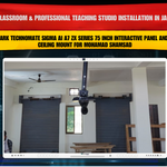 Smart Classroom & Professional Teaching Studio Installation in Jaunpur Uttar Pradesh with Benchmark Technomate Sigma AI A7 ZX Series 75 Inch Interactive Panel and Camera Ceiling Mount for Mohamad Shamsad