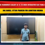 Benchmark Technomate Galaxy AI 14 (75 Inch) Interactive Flat Panel Installation in Rae Bareli, Uttar Pradesh for Ashutosh Mishra