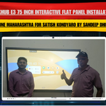 Maxhub E3 75 Inch Interactive Flat Panel Installation in Pune Maharashtra for Satish Kondyaro by Sandeep Dhiver