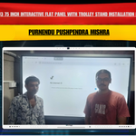 Maxhub U3 75 Inch Interactive Flat Panel with Trolley Stand Installation in Palghar Maharashtra | Purnendu Pushpendra Mishra