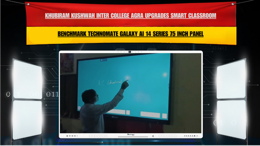 Khubiram Kushwah Inter College Agra Upgrades Smart Classroom with Benchmark Technomate Galaxy AI 14 Series 75 Inch Panel