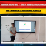 Benchmark Technomate MaxPro Ultra 14 Series 75 Inch Interactive Flat Panel Installation in Pune, Maharashtra for Varshali Pendbhaje