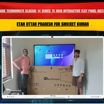 Benchmark Technomate Classic 14 Series 75 Inch Interactive Flat Panel Installation in Etah Uttar Pradesh for Shivjeet Kumar