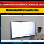 Benchmark Technomate MaxPro Ultra 14 Series 75 Inch Interactive Flat Panel Installation in Sambhal Uttar Pradesh for Vikesh Kumar