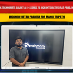 Benchmark Technomate Galaxy AI 14 Series 75 Inch Interactive Flat Panel Installation in Lucknow Uttar Pradesh for Manoj Tripathi