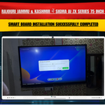 Rajouri Jammu & Kashmir में Sigma AI ZX Series 75 Inch Smart Board Installation Successfully Completed