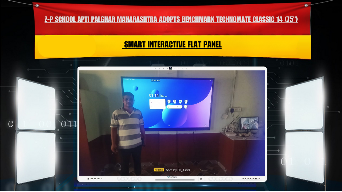 Z-P School Apti Palghar Maharashtra Adopts Benchmark Technomate Classic 14 (75") Smart Interactive Flat Panel