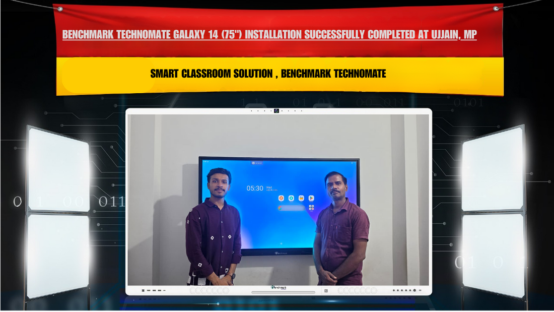 Benchmark Technomate Galaxy 14 (75") Installation Successfully Completed at Ujjain, Madhya Pradesh | Smart Classroom Solution