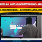 The Village School Smart Classroom Installation | Benchmark Technomate MaxPro Ultra 14 75 Inch Interactive Flat Panel with Trolley