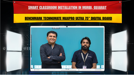 Smart Classroom Installation in Morbi, Gujarat | Benchmark Technomate MaxPro Ultra 75" Digital Board