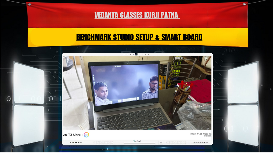 Vedanta Classes Kurji Patna | Benchmark Studio Setup & Smart Board
