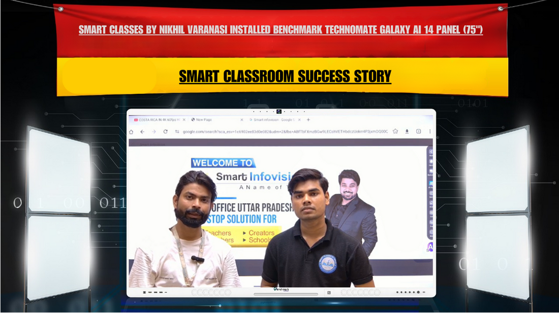 Smart Classes By Nikhil Varanasi Installed Benchmark Technomate Galaxy AI 14 Panel (75") | Smart Classroom Success Story