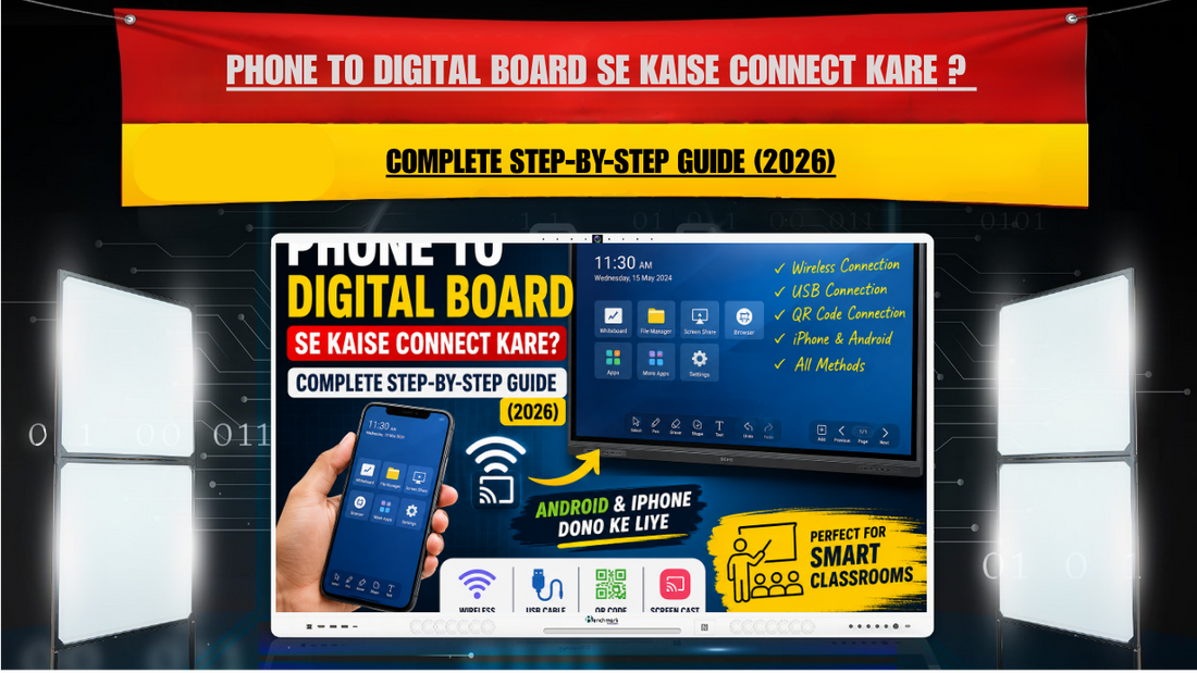 Mobile Phone Ko Interactive Digital Board Se Connect Karne Ka Aasaan Tarika