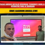Nakul Prasad Ahirwar Installed Benchmark Technomate Sigma AI A7 (75") Interactive Panel in Tikamgarh | Smart Classroom Success Story