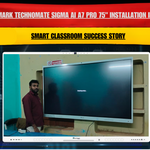 Benchmark Technomate Sigma AI A7 Pro 75" Installation in Sahebganj | Smart Classroom Success Story