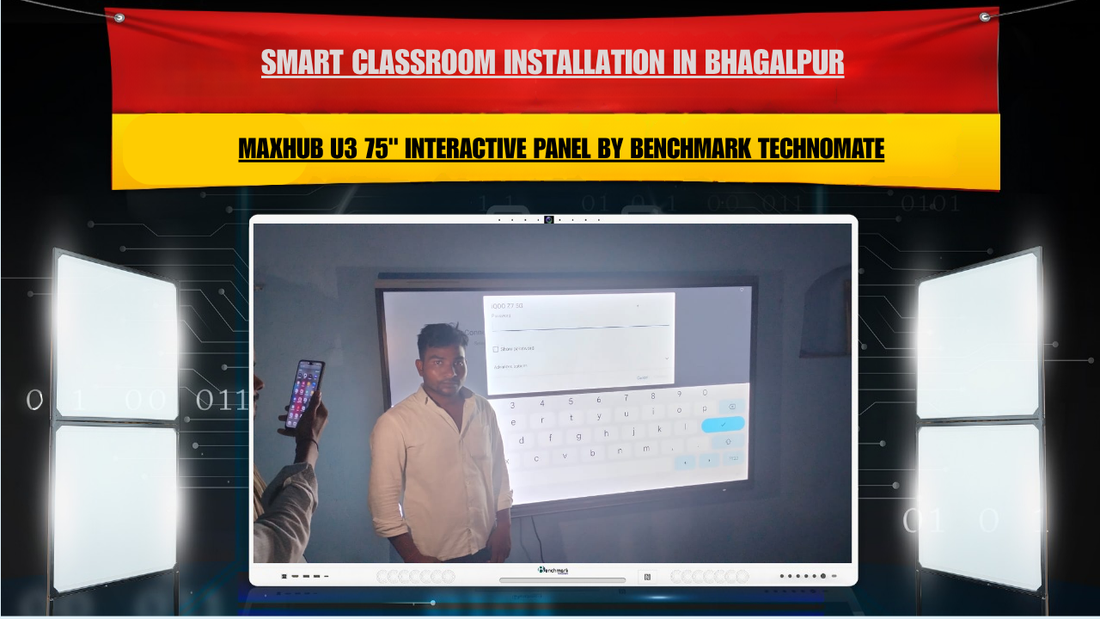 Smart Classroom Installation in Bhagalpur – Maxhub U3 75" Interactive Panel by Benchmark Technomate