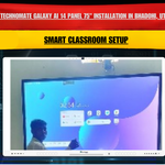 Benchmark Technomate Galaxy AI 14 Panel 75" Installation in Bhadohi, Uttar Pradesh | Smart Classroom Setup