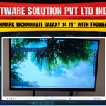 Mistware Solution Pvt Ltd Indore में Benchmark Technomate Galaxy 14 75″ Interactive Panel with Trolley Stand Installation