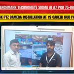 Benchmark Technomate Sigma AI A7 Pro 75-Inch and 4K PTZ Camera Installation at 19 Career Hub Pune
