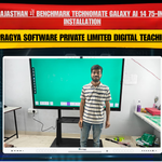 Jaipur Rajasthan में Benchmark Technomate Galaxy AI 14 75-Inch Panel Installation | Sukhpragya Software Private Limited Digital Teaching Setup