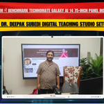 Gurugram Haryana में Benchmark Technomate Galaxy AI 14 75-Inch Panel Installation | Dr. Deepak Subedi Digital Teaching Studio Setup