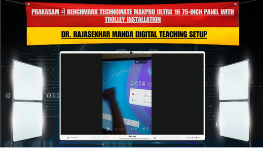 Prakasam Andhra Pradesh में Benchmark Technomate MaxPro Ultra 16 75-Inch Panel with Trolley Installation | Dr. Rajasekhar Manda Digital Teaching Setup