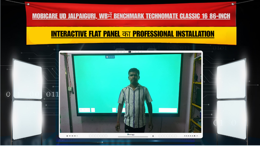 Mobicare UD Jalpaiguri, West Bengal में Benchmark Technomate Classic 16 86-Inch Interactive Flat Panel का Professional Installation