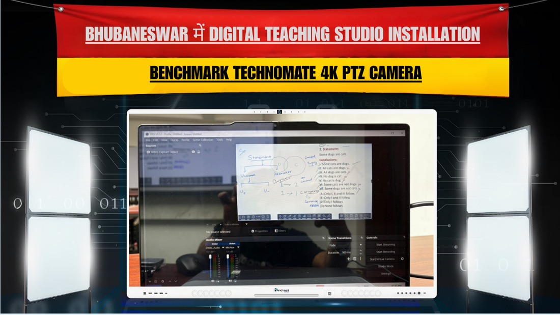 Bhubaneswar में Digital Teaching Studio Installation | Benchmark Technomate 4K PTZ Camera