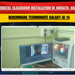 TINU Digital Classroom Installation in Jansath, Haryana | Benchmark Technomate Galaxy AI 14
