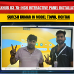 MAXHUB U3 75-Inch Interactive Panel Installation for Suresh Kumar in Model Town, Rohtak