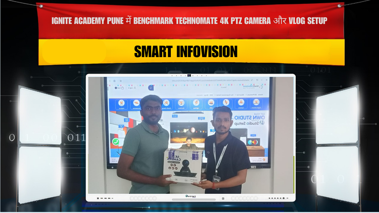 Ignite Academy Pune में Benchmark Technomate 4K PTZ Camera और Vlog Set ...