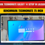 MD Dr Rizvi Memorial Public School, Lalganj में Benchmark Technomate Galaxy 14 का 75 इंच डिजिटल बोर्ड और Trolley Stand Setu