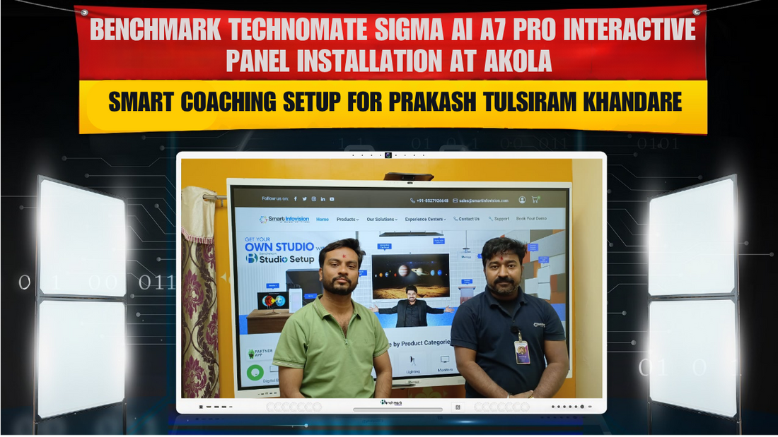 Benchmark Technomate Sigma AI A7 Pro Interactive Panel Installation at Akola | Smart Coaching Setup for Prakash Tulsiram Khandare