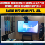 Benchmark Technomate Sigma AI A7 Pro 75" Installation in Muzaffarpur | Smart Digital Teaching Setup