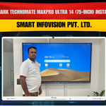 Benchmark Technomate MaxPro Ultra 14 (75-inch) installation by Smart Infovision Pvt. Ltd. for Chetan Dilip Gandhi