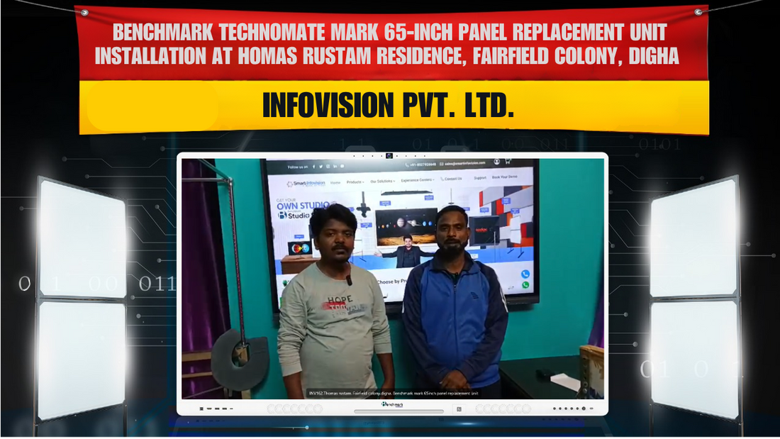 Benchmark Technomate Mark 65-inch Panel Replacement Unit Installation at Homas Rustam Residence, Fairfield Colony, Digha | Smart Infovision Pvt. Ltd.