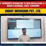 Benchmark Technomate Interactive 75-inch Installation at Amavendra Maurya Residence, Amity (Lucknow) | Smart Infovision Pvt. Ltd.