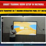 Smart Training Room Setup in Mathura | Safarsetu Transport Co में Maxhub Interactive Panel (75") Installation