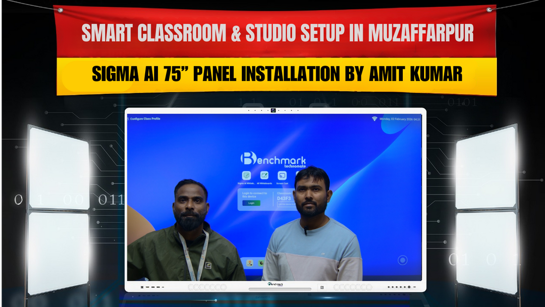 Smart Classroom & Studio Setup in Muzaffarpur: Sigma AI 75” Panel Installation by Amit Kumar