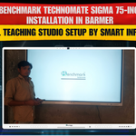 Benchmark Technomate Sigma 75-Inch Installation in Barmer | Digital Teaching Studio Setup