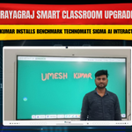 Prayagraj Smart Classroom Upgrade: Umesh Kumar Installs Benchmark Technomate Sigma AI Interactive Panel